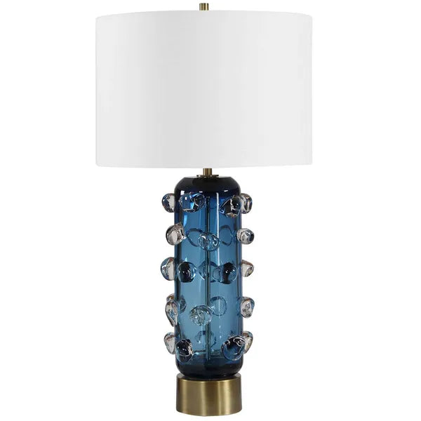 L¨¢mpara de mesa Aura, azul