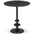 Mesa pedestal Marlow tipo cerillas, negro antiguo de Four Hands