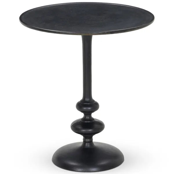 Mesa pedestal Marlow tipo cerillas, negro antiguo de Four Hands
