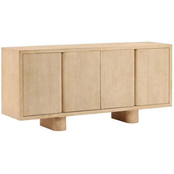 Aparador Thalia de 4 puertas, natural claro