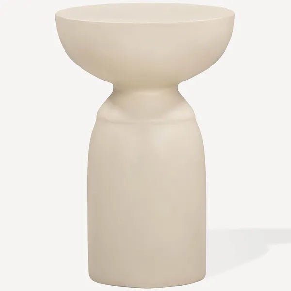 Mesa auxiliar Echo, blanco roto