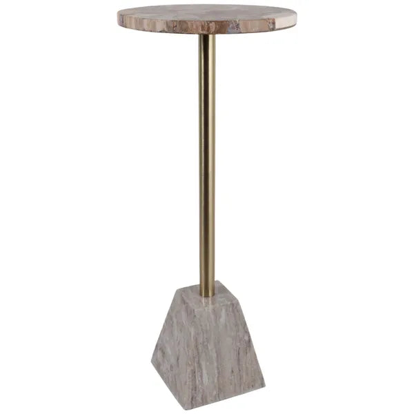 Mesa auxiliar Wayne, madera petrificada